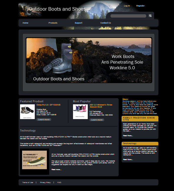 Outdoor boots and shoes